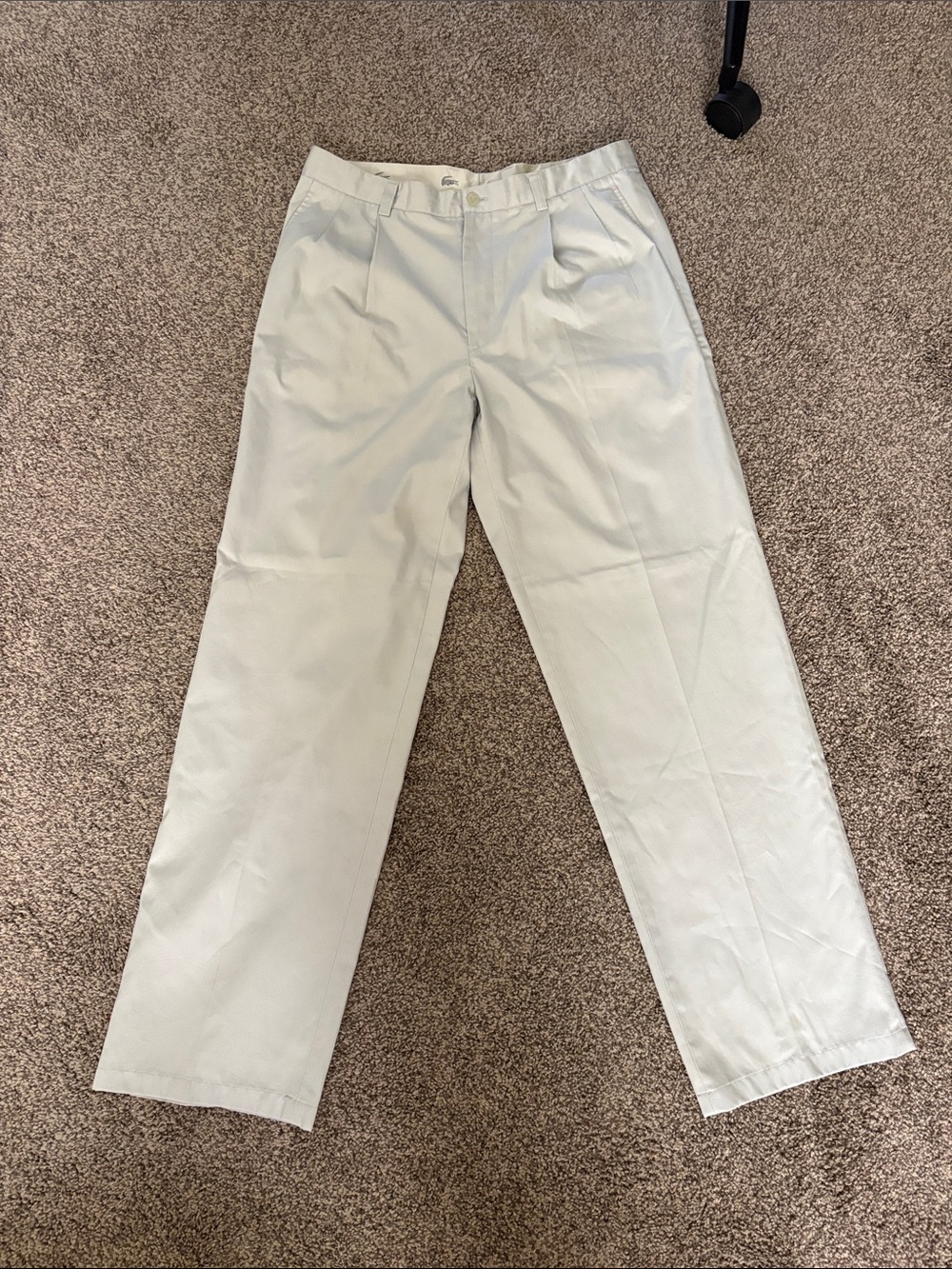 Lacoste Men's Light Grey Straight-Leg Chinos